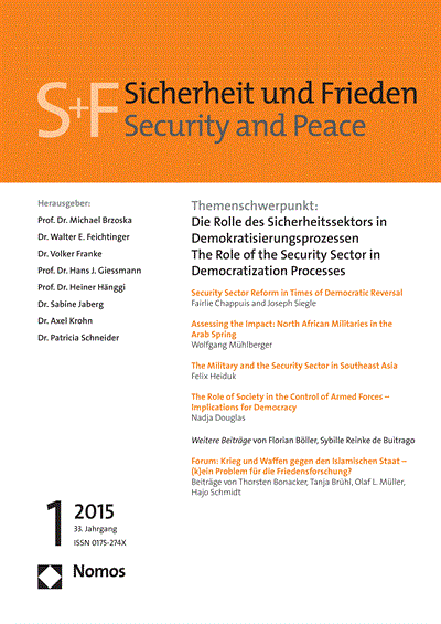 Cover der Ausgabe: S&F Sicherheit und Frieden Jahrgang 33 (2015), Heft 1