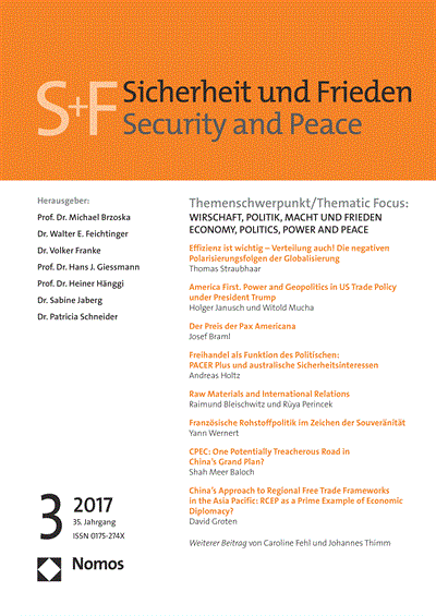 Cover of Volume: S&F Sicherheit und Frieden Volume 35 (2017), Edition 3