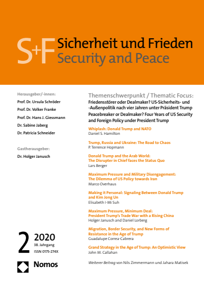 Cover of Volume: S&F Sicherheit und Frieden Volume 38 (2020), Edition 2