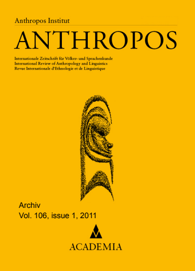 Cover of Volume: Anthropos Volume 106 (2011), Edition 1
