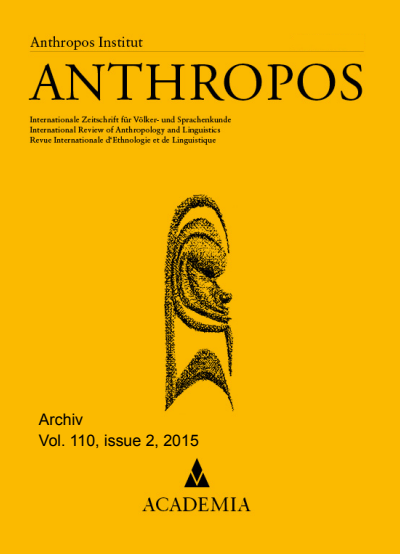 Cover of Volume: Anthropos Volume 110 (2015), Edition 2