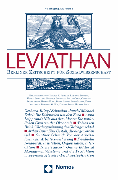 Cover of Volume: Leviathan Volume 40 (2012), Edition 2