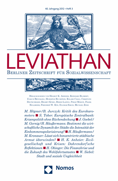 Cover of Volume: Leviathan Volume 40 (2012), Edition 3