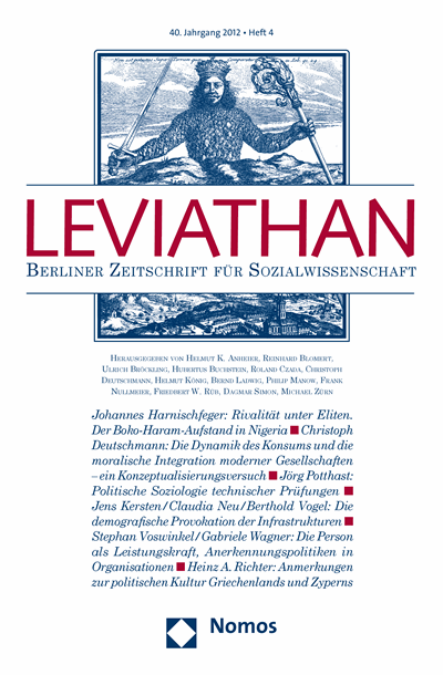 Cover of Volume: Leviathan Volume 40 (2012), Edition 4