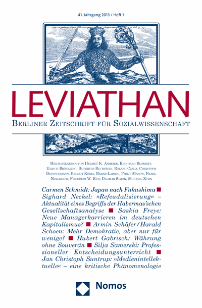 Cover of Volume: Leviathan Volume 41 (2013), Edition 1