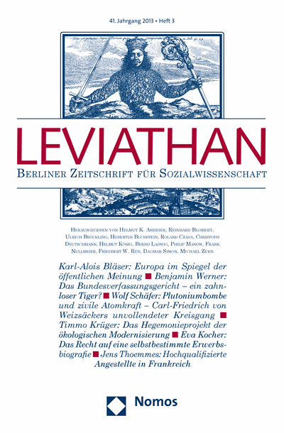 Cover of Volume: Leviathan Volume 41 (2013), Edition 3