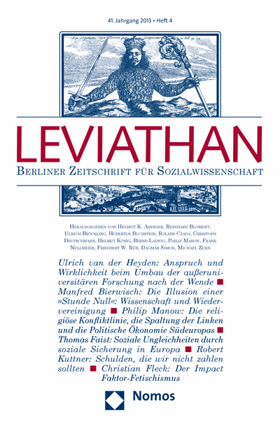 Cover of Volume: Leviathan Volume 41 (2013), Edition 4