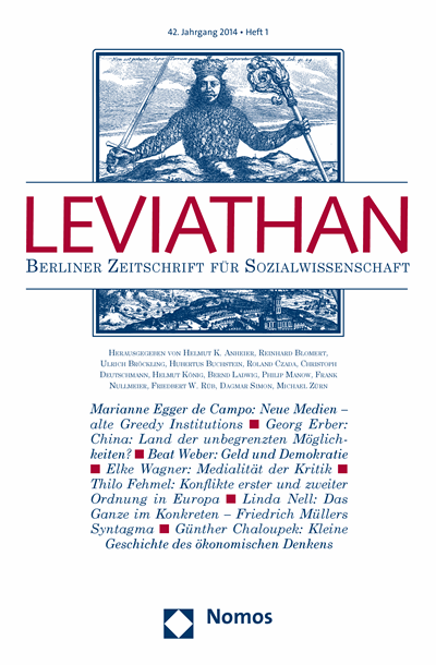 Cover of Volume: Leviathan Volume 42 (2014), Edition 1