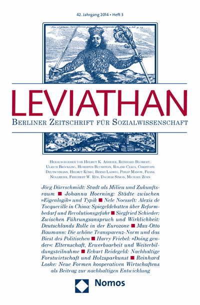 Cover of Volume: Leviathan Volume 42 (2014), Edition 3