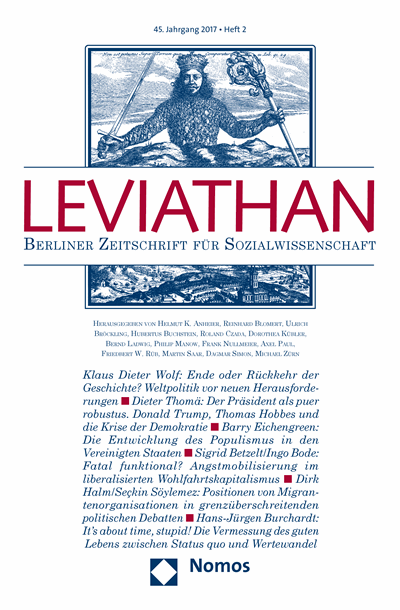Cover of Volume: Leviathan Volume 45 (2017), Edition 2