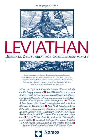 Cover of Volume: Leviathan Volume 47 (2019), Edition 4