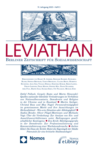 Cover of Volume: Leviathan Volume 51 (2023), Edition 3