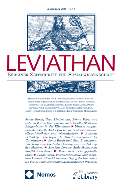 Cover der Ausgabe: Leviathan Jahrgang 52 (2024), Heft 4
