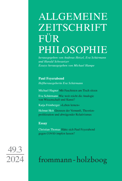 Cover of Volume: Allgemeine Zeitschrift für Philosophie (AZP) Volume 49 (2024), Edition 3