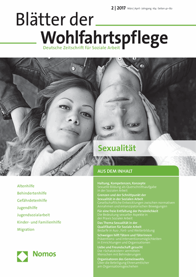 Cover der Ausgabe: Blätter der Wohlfahrtspflege (BdW) Jahrgang 164 (2017), Heft 2