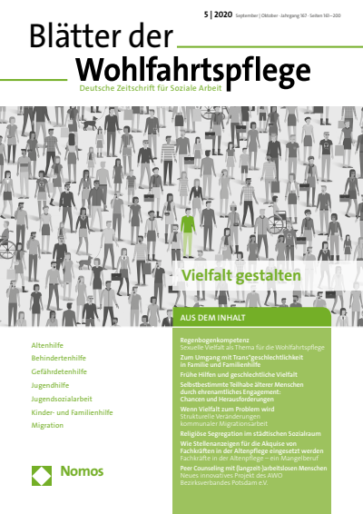 Cover der Ausgabe: Blätter der Wohlfahrtspflege (BdW) Jahrgang 167 (2020), Heft 5