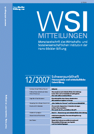 Cover of Volume: WSI-Mitteilungen Volume 60 (2007), Edition 12