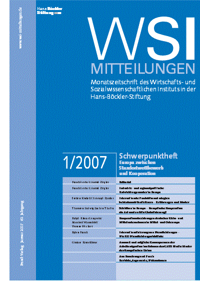 Cover of Volume: WSI-Mitteilungen Volume 60 (2007), Edition 1