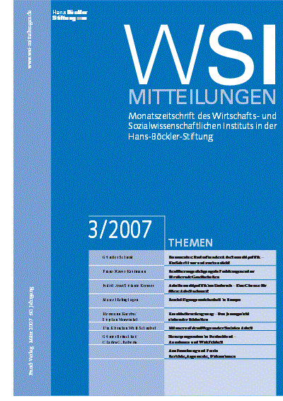 Cover of Volume: WSI-Mitteilungen Volume 60 (2007), Edition 3