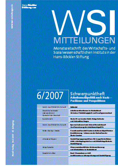 Cover of Volume: WSI-Mitteilungen Volume 60 (2007), Edition 6