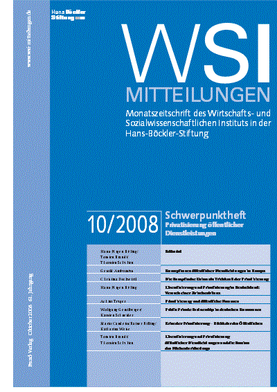 Cover of Volume: WSI-Mitteilungen Volume 61 (2008), Edition 10