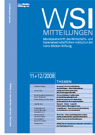 Cover of Volume: WSI-Mitteilungen Volume 61 (2008), Edition 11-12