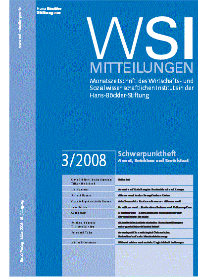 Cover of Volume: WSI-Mitteilungen Volume 61 (2008), Edition 3