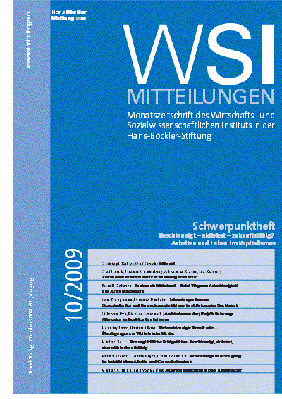 Cover of Volume: WSI-Mitteilungen Volume 62 (2009), Edition 10