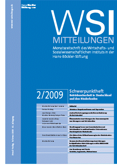 Cover of Volume: WSI-Mitteilungen Volume 62 (2009), Edition 2
