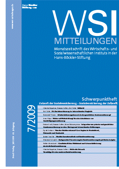 Cover of Volume: WSI-Mitteilungen Volume 62 (2009), Edition 7