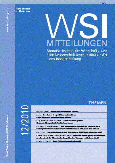 Cover of Volume: WSI-Mitteilungen Volume 63 (2010), Edition 12