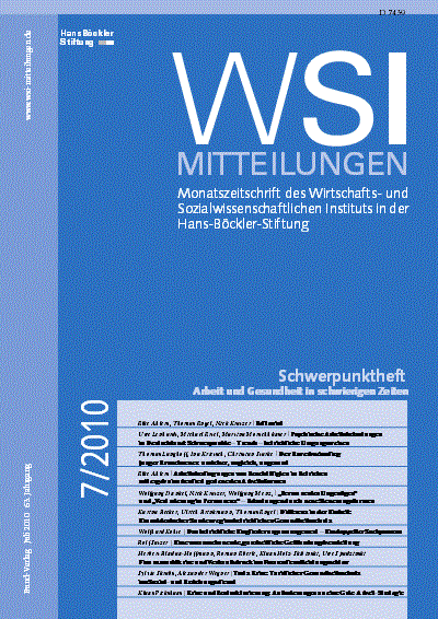 Cover of Volume: WSI-Mitteilungen Volume 63 (2010), Edition 7