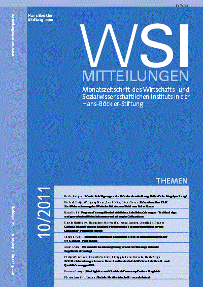 Cover of Volume: WSI-Mitteilungen Volume 64 (2011), Edition 10