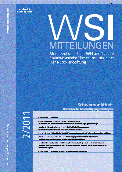 Cover of Volume: WSI-Mitteilungen Volume 64 (2011), Edition 2