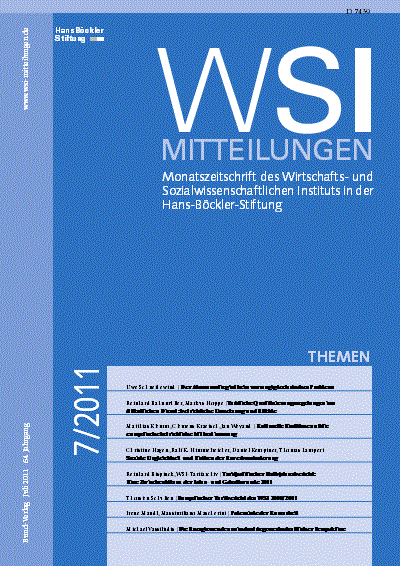 Cover of Volume: WSI-Mitteilungen Volume 64 (2011), Edition 7