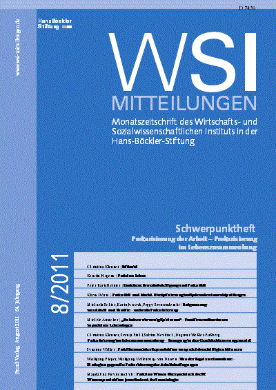 Cover of Volume: WSI-Mitteilungen Volume 64 (2011), Edition 8