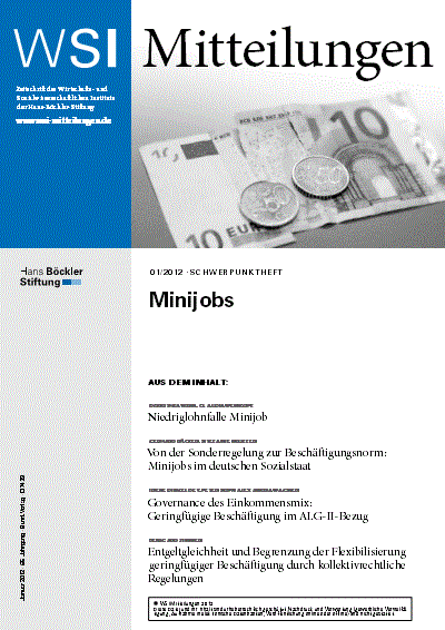 Cover der Ausgabe: WSI-Mitteilungen Jahrgang 65 (2012), Heft 1