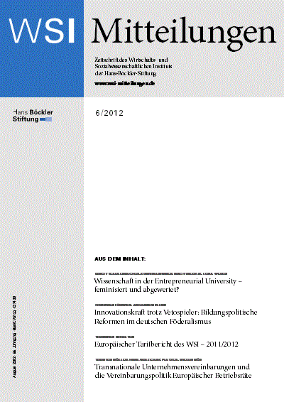Cover of Volume: WSI-Mitteilungen Volume 65 (2012), Edition 6