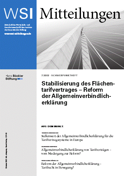 Cover of Volume: WSI-Mitteilungen Volume 65 (2012), Edition 7
