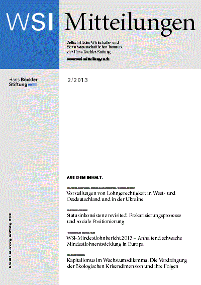 Cover of Volume: WSI-Mitteilungen Volume 66 (2013), Edition 2