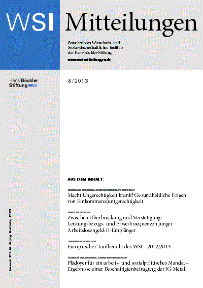 Cover of Volume: WSI-Mitteilungen Volume 66 (2013), Edition 8