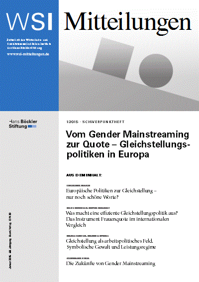 Cover of Volume: WSI-Mitteilungen Volume 68 (2015), Edition 1