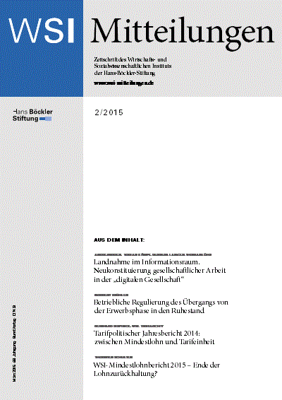 Cover of Volume: WSI-Mitteilungen Volume 68 (2015), Edition 2