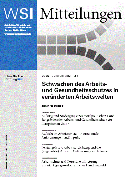 Cover der Ausgabe: WSI-Mitteilungen Jahrgang 68 (2015), Heft 3