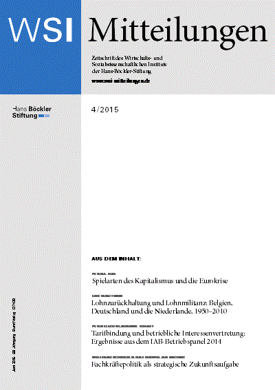 Cover of Volume: WSI-Mitteilungen Volume 68 (2015), Edition 4