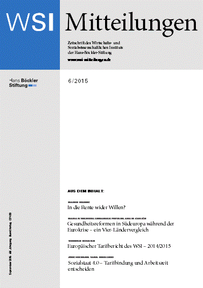Cover of Volume: WSI-Mitteilungen Volume 68 (2015), Edition 6