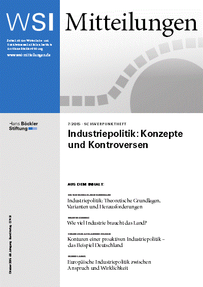 Cover of Volume: WSI-Mitteilungen Volume 68 (2015), Edition 7
