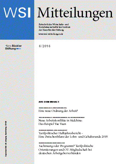 Cover of Volume: WSI-Mitteilungen Volume 69 (2016), Edition 6
