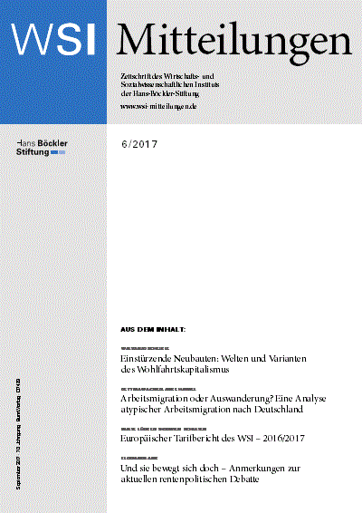 Cover of Volume: WSI-Mitteilungen Volume 70 (2017), Edition 6