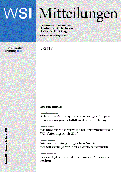 Cover of Volume: WSI-Mitteilungen Volume 70 (2017), Edition 8
